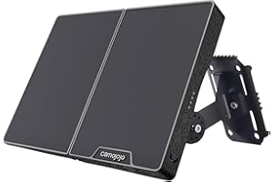 Camojojo Double Trail Camera Solar Panel 12V/1A 5.5V/1.5A Foldable Solar Charger Kit Waterproof IP66 with Build-in 3000mAH Re