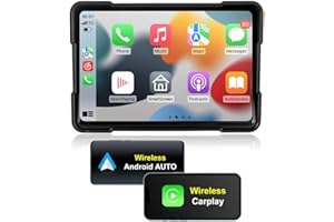 Kunfine Motorcycle Carplay and Android Auto, Motorcycle GPS Navigation System, GPS for Motorcycles Waterproof, 5 Inch, Dual B