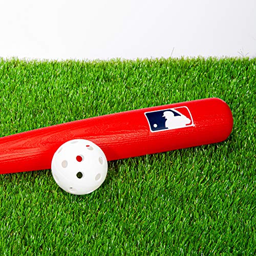 Franklin Sports Plastic Baseball Bat + Ball Set MLB Kids Plastic Bats