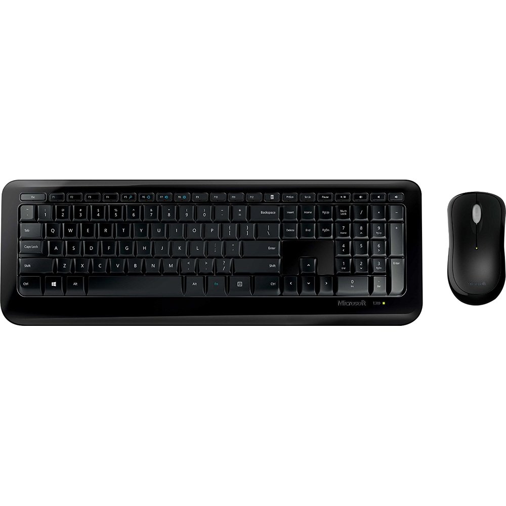 Microsoft Wireless Desktop 850 with AES ) - Black. Wireless Keyboard and Mouse Combo. Snap-In USB Transciever. Right/Left Hand Use Mouse