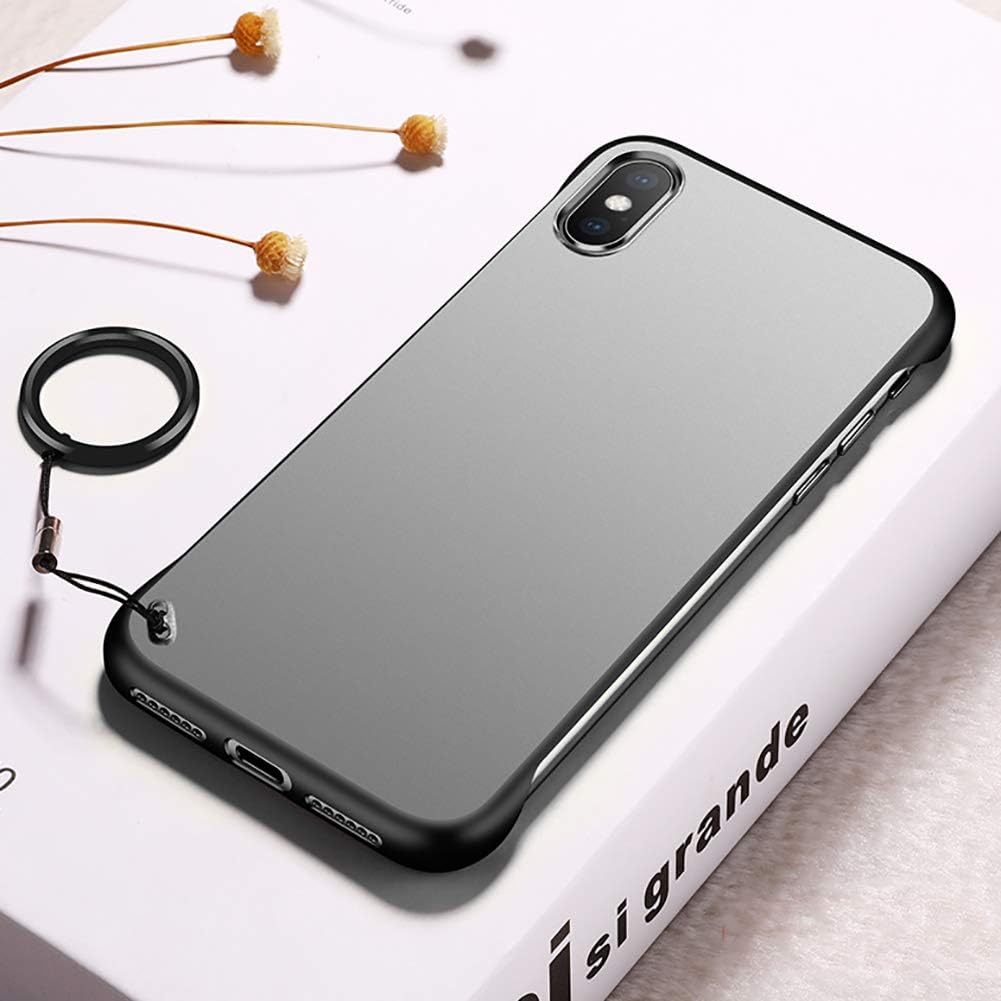 YIKAY phone case with sling ring, Premium Bumper Cover Case for iPhone X/XS/iPhone XR/iPhone XS max, Stylish Crystal Clear Case,Black,foriPhoneX/XS