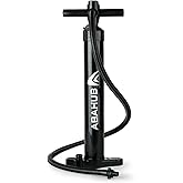 Abahub SURF Hand Pump for Inflating Stand Up Paddleboards，Inflatable Paddle Boards， or Kayaks - Dual Action High Pressure Pump with Gauge