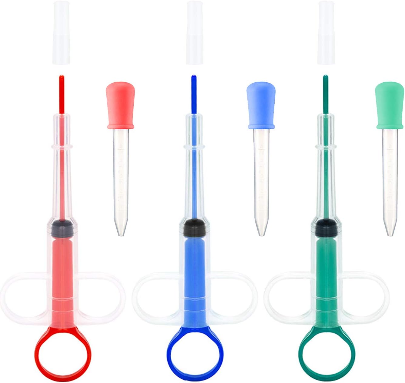 Rocutus 6 Pack Dogs and Cats Feeding Tool,Pet Water Shooter Feeder Pet Feeding Syringe,Pet Silicone Dropper Dispenser for Zoo Veterinary or Home Use