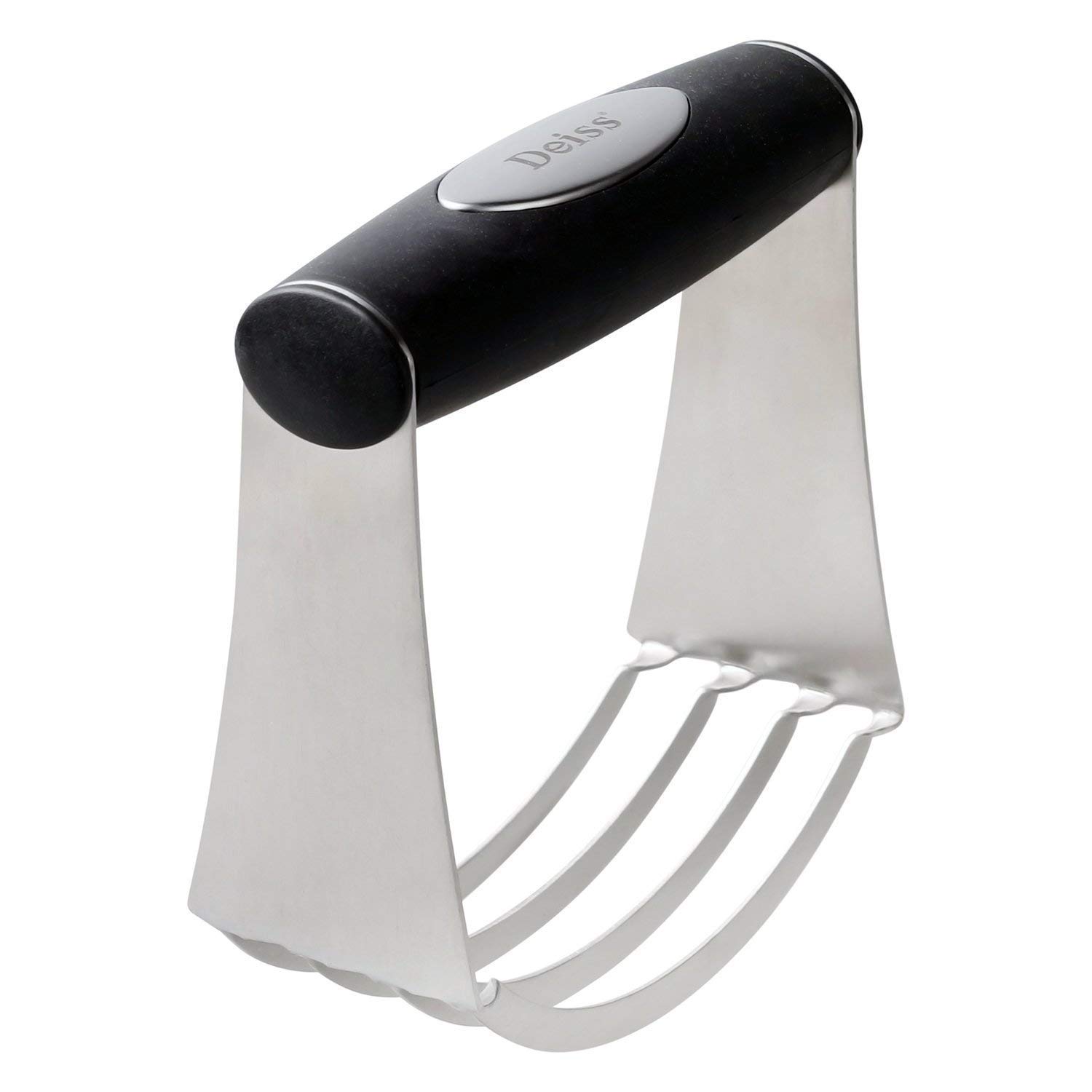 Deiss PRO Pastry Cutter - Stainless Steel Pastry Blender & Dough Cutter, Non-Slip Handle - Dishwasher Safe… (4-Strings)
