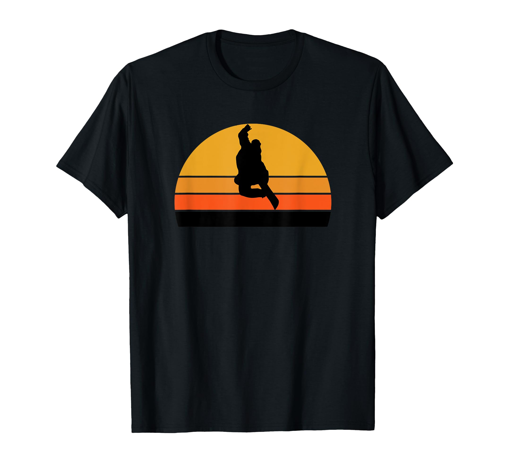 Snowboarding Snowboarder Snow Snow Winter Sunset Retro T-Shirt