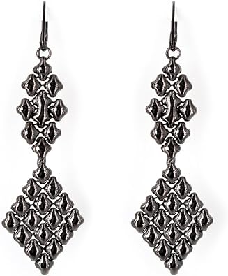 Amazon Com Black Chrome Earrings E16 Blk Sg Liquid Metal By Sergio Gutierrez Jewelry
