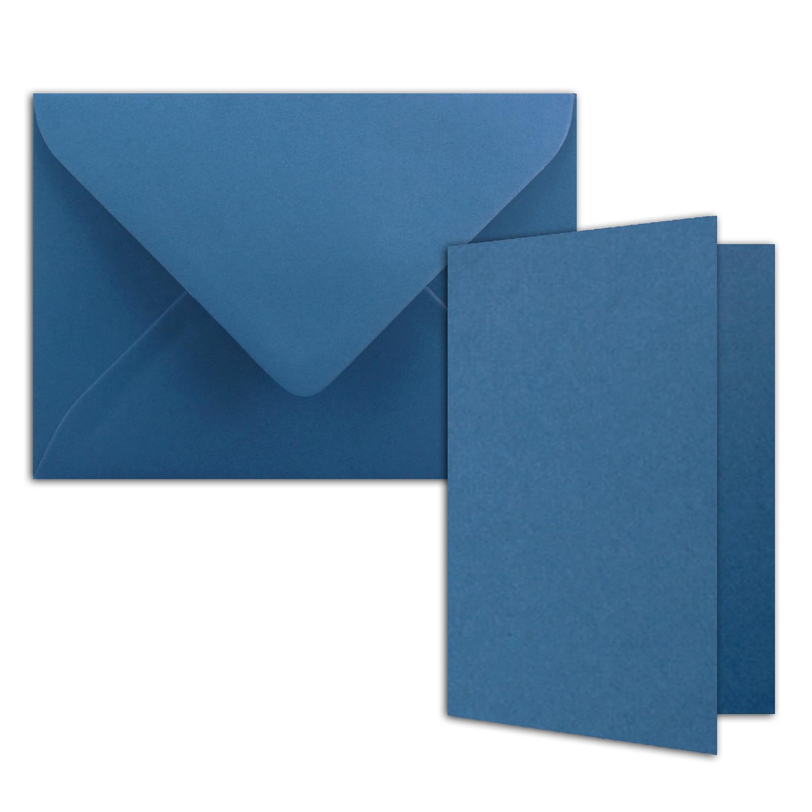 50x DIN B6 folding card set with envelopes in royal blue (blue) - 120 x 170 mm - ideal for invitation cards, wedding, baptism, communion, confirmation - Brand: FarbenFroh