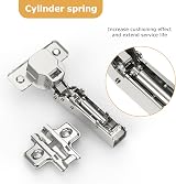 Furniware 2 Pcs Soft Close Cabinet Hinges 110 Degree 35mm Concealed view 5