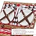 Picnic Basket Set for 4 with Insulated Cooler Bag- 30 Pc Kit Includes Wicker Basket with Handle and Lid, Wine Glasses, Stainless Steel Flatware, Ceramic Plates, Linen Napkins, Utensil Set and Blanket
