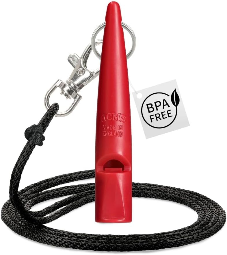 ACME 211.5 Classic Dog Whistle with Lanyard Carmine Red Precision Sound