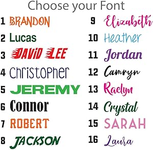 Eggleston Design Co Custom Personalized Text Font Name Decal Sticker Compatible with Yeti RTIC Tumbler Cup, Laptop, Phones, and Vehicles (Glitter Colors Available)