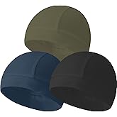 Hovyjumz 3 Pieces Cotton Skull Caps for Men Women Beanie Chemo Headwear Riding Helmet Liner Running Sleeping Hats