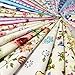 240pcs Fabric Squares Sheets Lovely Floral Pattern Pack Assorted Sewing Quilting Fabric for Craft 4