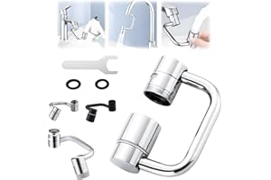 1080 Rotating Faucet Extender, New U Shaped Rotatable Tap Aerator Adapter for Kitchen & Bathroom Sink - Multifunctional Fauce