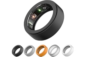 LevyPan Silicone Ring Protector Compatible with Oura Ring Gen 3 and All smart ring, Elastic Smart Ring Cover for Men and Women (Black, M(9/10/11))