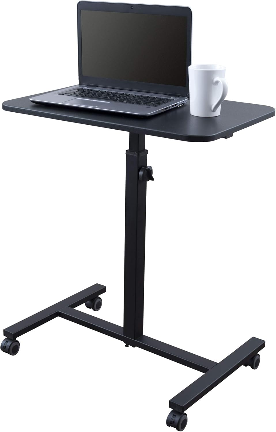 amazon standing desk on Amazon Com Single Column Standing Desk Laptop Stand A Compact Cost Effective Rolling Workstation That Also Works Great As A Lectern Podium 24 Black Furniture Decor