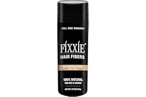 FIXXIE, FIXXIE FIXXIE Hair Fibers MEDIUM BLONDE for Thinning Hair 27.5g Bottle, Hair Fibre Concealer for Hair Loss for Men and Women, Naturally Thicker Looking Hair with Keratin Hair Fibres