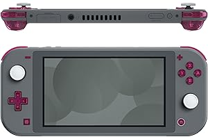 eXtremeRate Clear Candy Pink Replacement ABXY Home Capture Plus Minus Keys Dpad L R ZL ZR Trigger for Nintendo Switch Lite, F