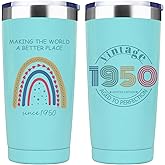 JOUWUI 76th Birthday Gifts For Women, 76 Year Old Birthday Gifts for Woman, 76th Birthday Decorations for Mom, Girlfriend, Sister, Wife, Grandma, Daughter, 1950 Vintage Tumbler 20 OZ