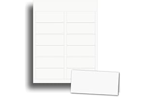 DESKTOP PUBLISHING SUPPLIES Heavyweight 80lb White Matte Printable Place Cards for Table Setting - 25 Sheets / 150 Tent Cards - 6 per page 1 7/16" x 3 3/4" Printable Name Card Paper for Inkjet/Laser Printers