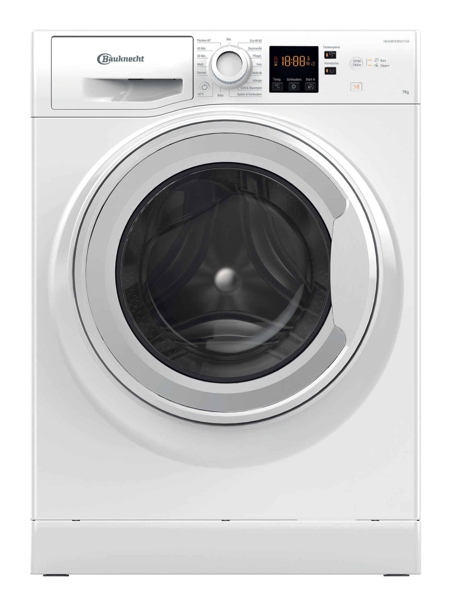 Bauknecht - BW 719 A Frontlader-Waschmaschine - 7 kg Fassungsvermögen - Dynamic Inverter, Fleckentfernung ab 40°, Anti-Allergie-Funktion - Freistehend - Energieklasse A - 85 x 85 x 59,5 cm - Weiss
