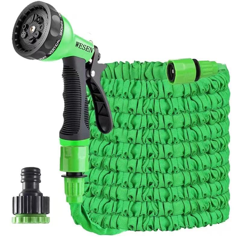 WESEN Expandable Garden Hose, 25ft/50ft/100ft/125ft/150ft/200ft Hose Pipe, 3 Times Magic Flexible Expanding Water Hose with 8 Function Nozzle Spray and 1/2", 3/4" Connector Fittings