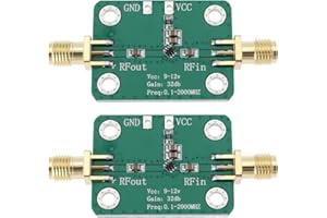 Create idea 2pcs RF Wideband Amplifier 9V-12V 30dB Low-Noise LNA Broadband Module 0.1-2000MHz AMP Module for Short Wave FM Ra