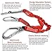 Dual Leg Stretch Lanyard w/Rebar, Fall Arrest Safety Harness Shock Resistant lanyard with energy absorption