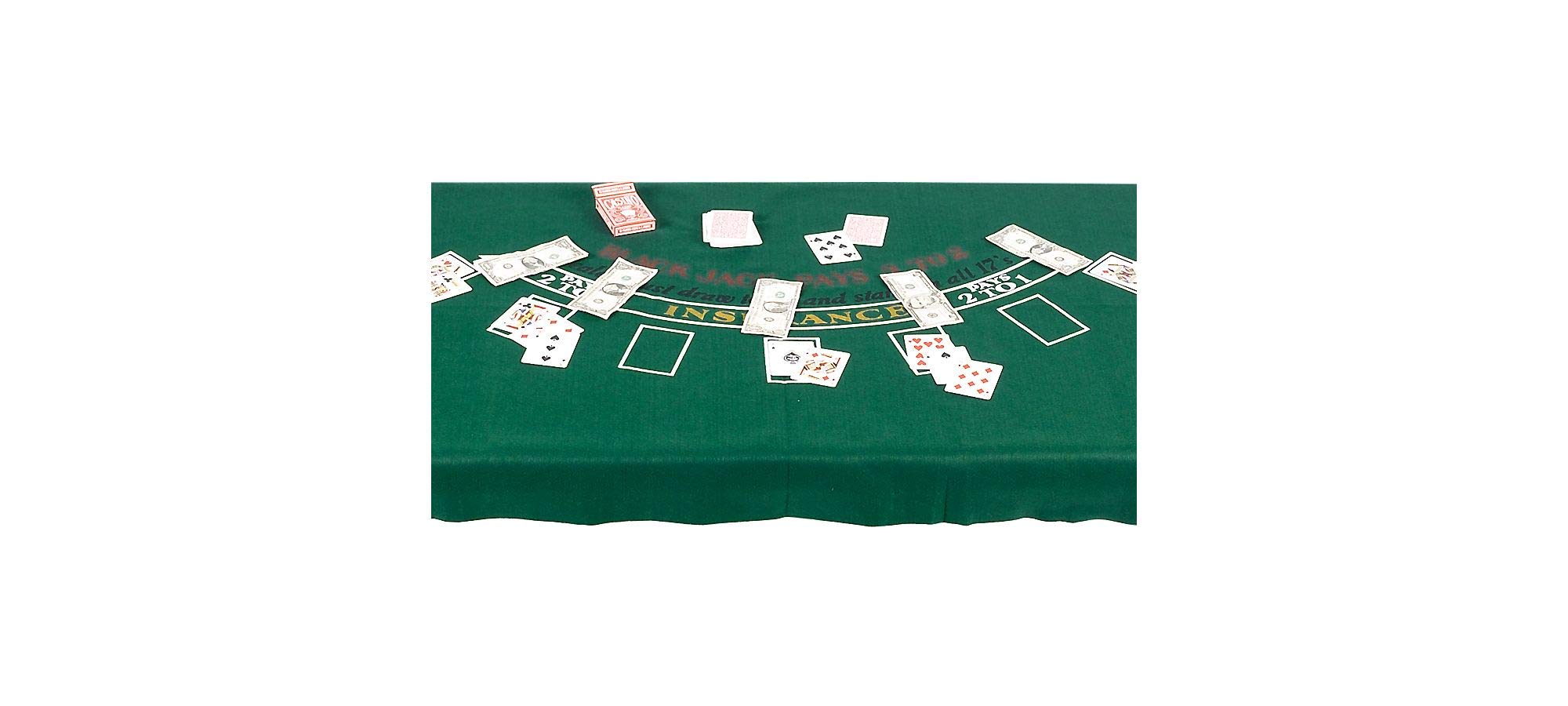 amscan 255570 - Casino Felt Game Blackjack Tablecover 0.9M X 1.8M