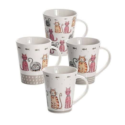 SPOTTED DOG GIFT COMPANY Juego 4 Tazas de Café Te Originales ...