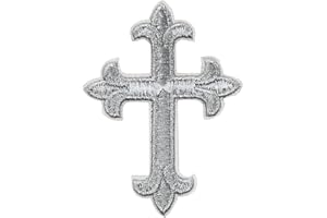 ROCKAPATCH Christian Cross Embroidered Iron On Patch Easter Emblem