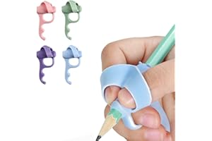 4 Pcs Ergonomic 5 Fingers Pencil Grip for Kids Handwriting - Pencil Grippers Prevent Finger Soreness - Pencil Holder for Pres