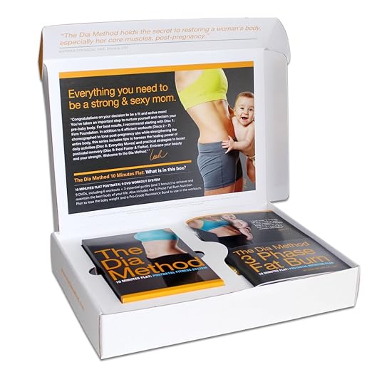 Amazon Com The Dia Method 10 Minutes Flat 9 Dvd Postnatal Fitness System By Leah Keller Leah Keller Movies Tv