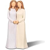 Hensonever Sister Figurines, Love My Sisters Friends Forever, 2 Women 6.2” Sculpted Hand-Painted Figures Gifts for Christmas Birthday (Sister)