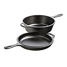 Lodge LCC3 Cast Iron Combo Cooker, Pre-Seasoned, 3.2-Quart