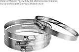Noosverl 5 Pack Jubilee Clips 91-114 mm Stainless Steel Hose Clamps view 3