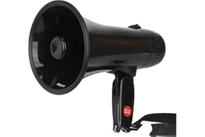 B S Lound Speaker 20 watt Megaphone with Siren Bullhorn,4 Mode,Foldable Handle for Dog Walking Emergency,Cheerleading,Home Pa