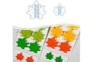 XAEKICR Polymer Clay Cutters Maple Leaf Set – 2PCS Fall Leaf Clay Earring Cutters for Polymer Clay Jewelry, Autumn Theme Clay Tools and Cutters for Earrings, Crafts and Seasonal DIY
