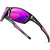 Fanshen Polarized Sunglasses for Men Women, Wrap Around Sunglasses for Mens Womens Cycling Running UV Protection