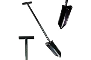 TerraX Master Digger - 36" Root/Sod Cutting Shovel with T-Handle - Landscaping, Gardening, Metal Detecting, Gold Prospecting