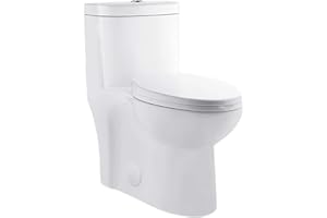 Swiss Madison Well Made Forever SM-1T205 Sublime One Piece Elongated Toilet Dual Flush 0.8/1.28 gpf, Glossy White
