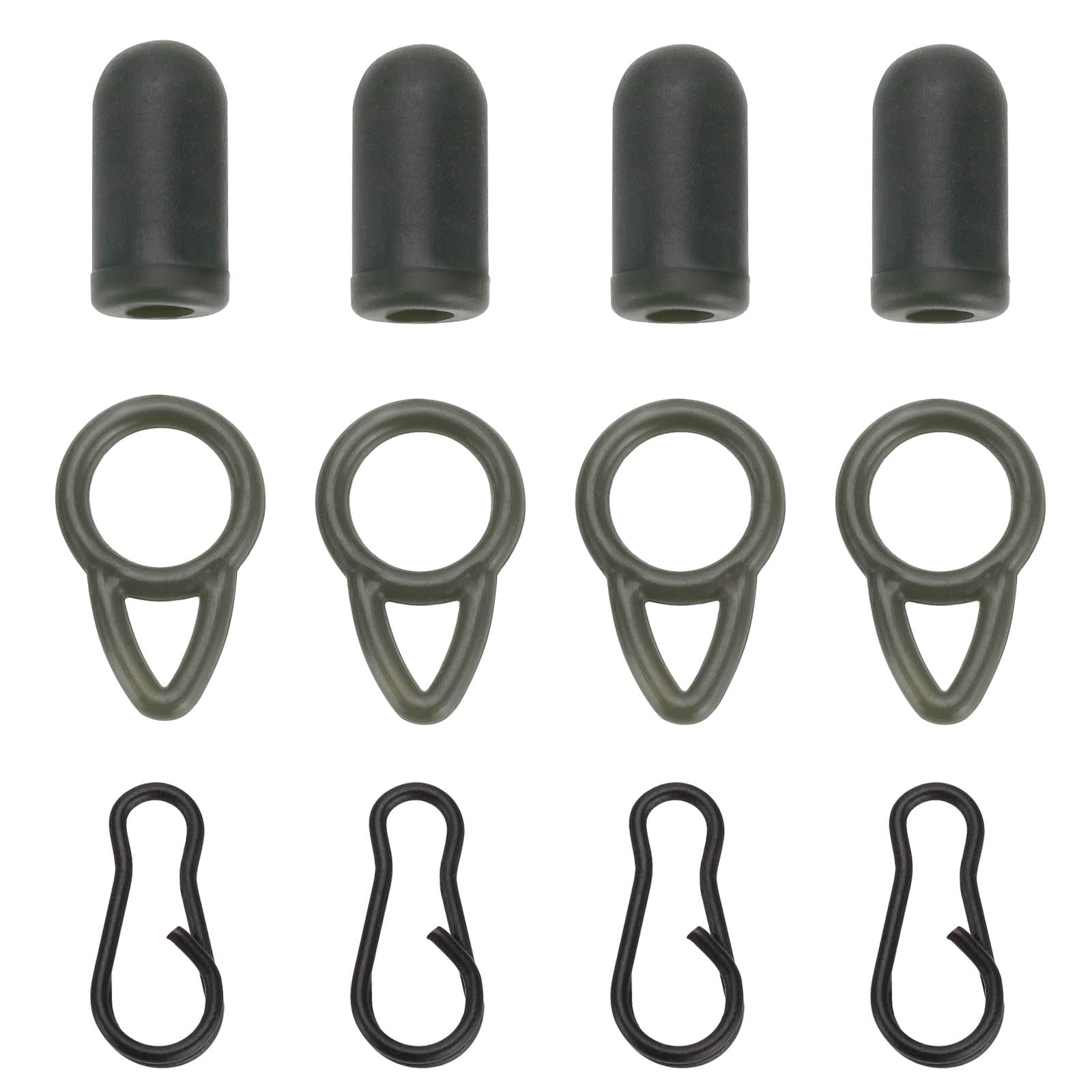 SG Store 16Sets Micro Rig Swivels Terminal Tackle Standard Run Ring Kit For Carp Fishing Carp Coarse Fishing Tackle Rings Rigs Connector