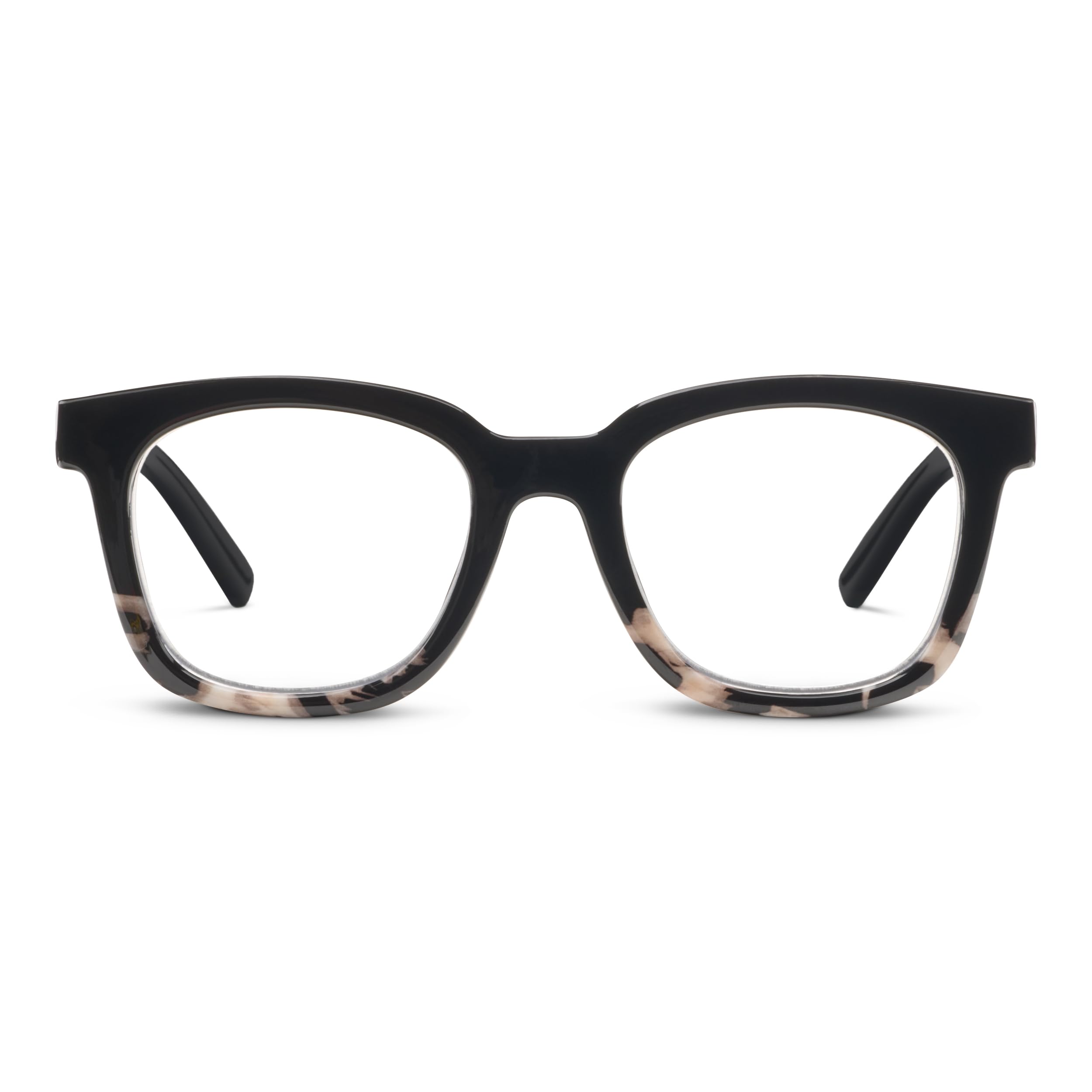 Photo 1 of Peepers by PeeperSpecs Women's to The Max Square Reading Glasses, Black Marble, +0.00 + 0