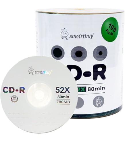Amazon.com: 100 Pack Smartbuy Diamond CD-R 48X 700mb/80min White