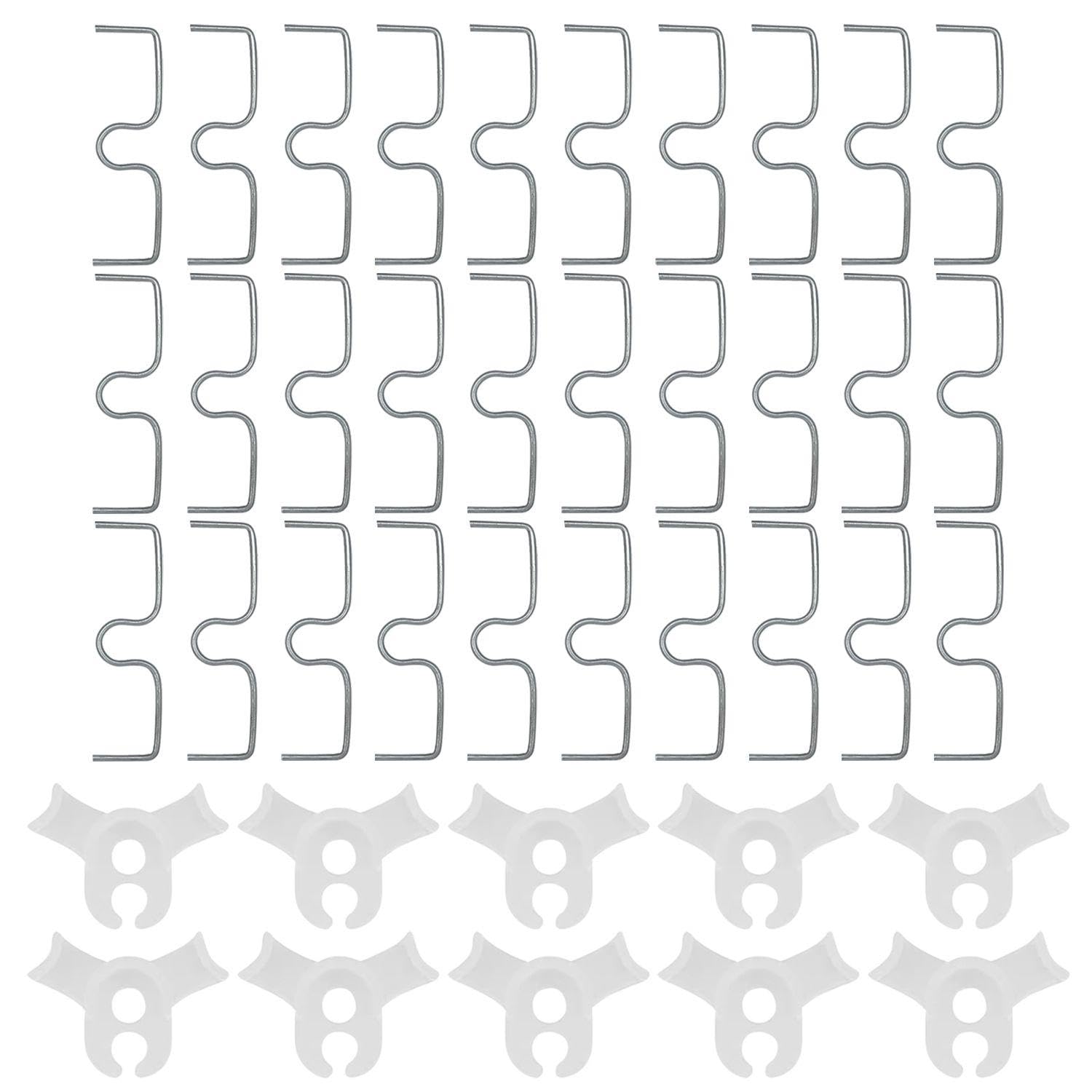 FFDHWU 30 Pieces Of Flower Stand Fixing Buckles, With 10 Pieces Of Plant Benders, Plant Fixing Wire Buckles, Branch Straighteners, Flower, Vine And Branch Training Buckles, Gardening Tools