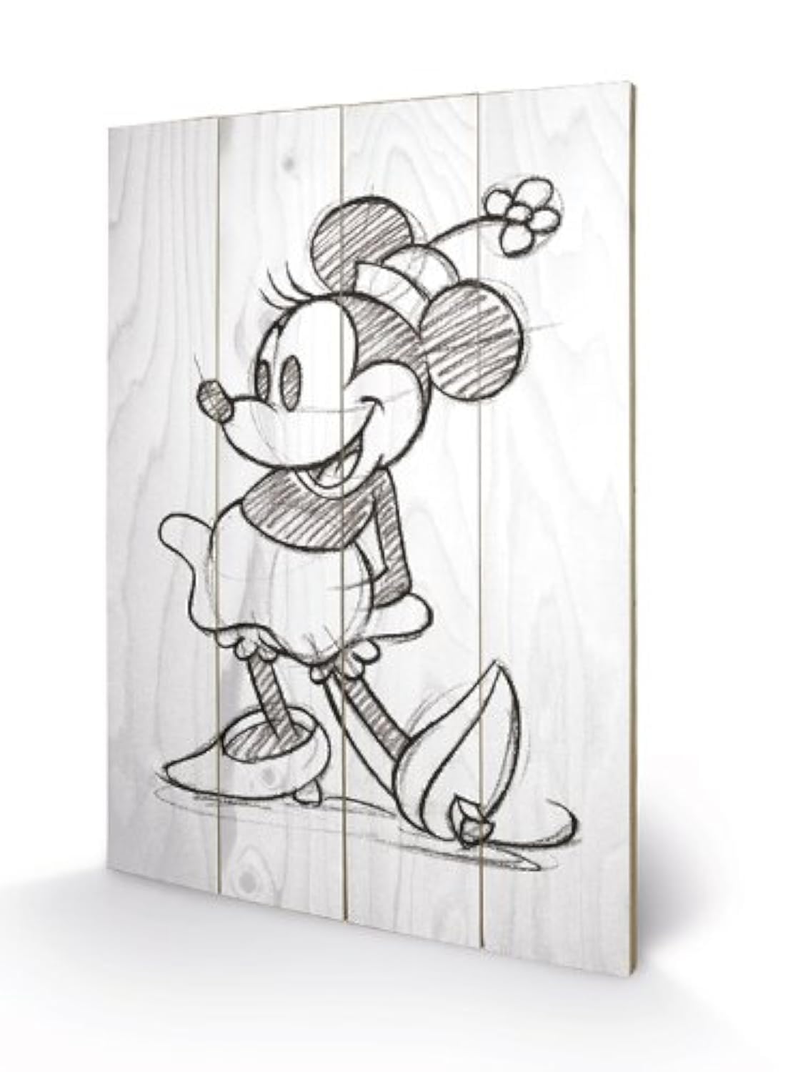 Disney Junior SW11130P Minnie Mouse Sketched Single Wood Print, Multi-Colour, 40 x 59 x 1.3 cm