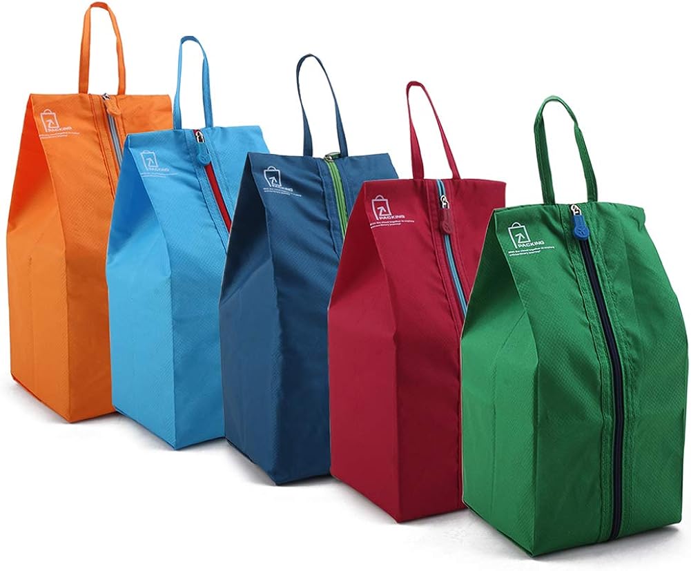 Cherrboll Shoe Bags for Travel 5Pack, Waterproof Large