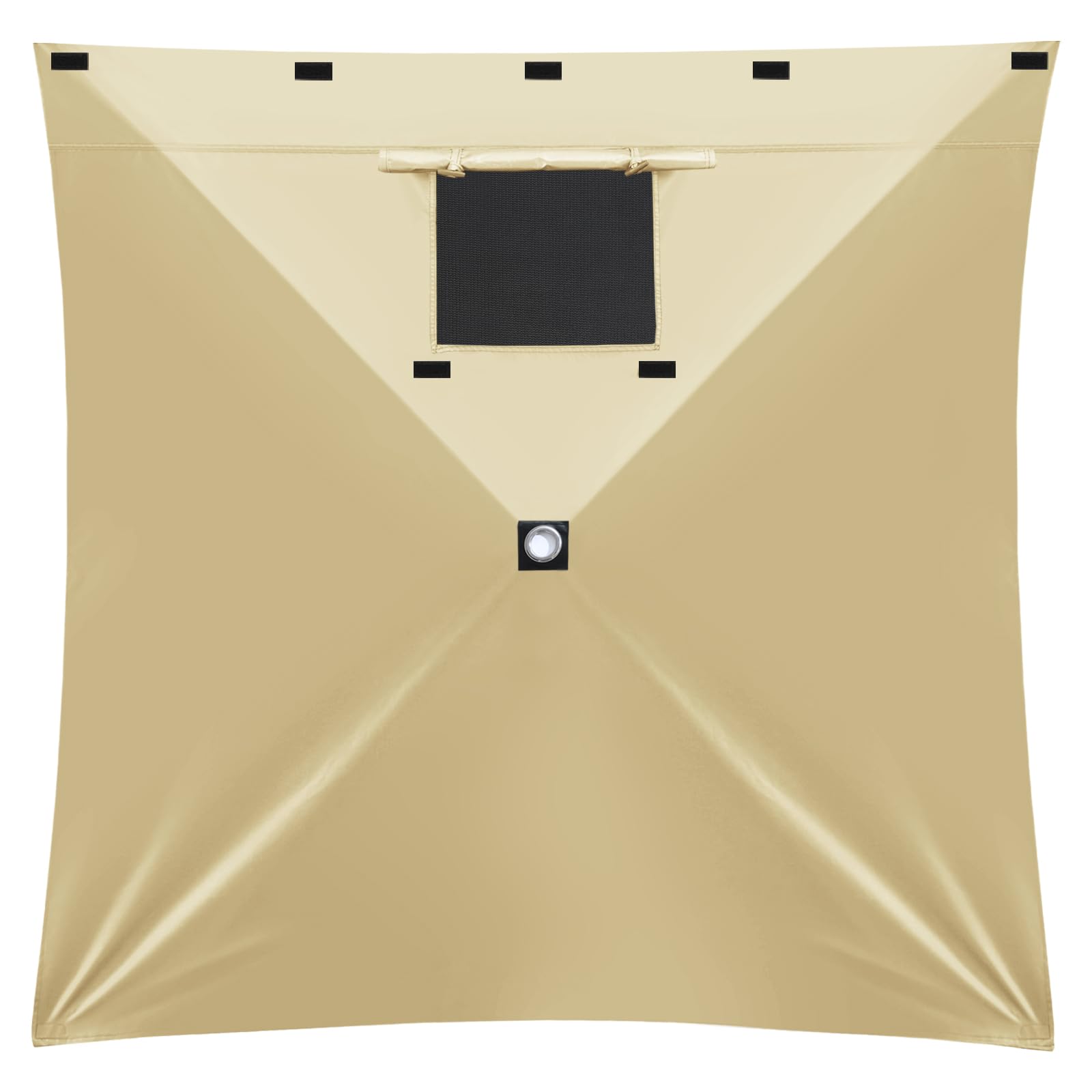 Photo 1 of MASTERCANOPY Wind Screen Side Panel with Window for Escape Screen Shelter Canopy Tent - Weatherproof, UV Resistant Sun Shade Attachment Accessory (10ft x 10ft, Beige, 1 Pack)