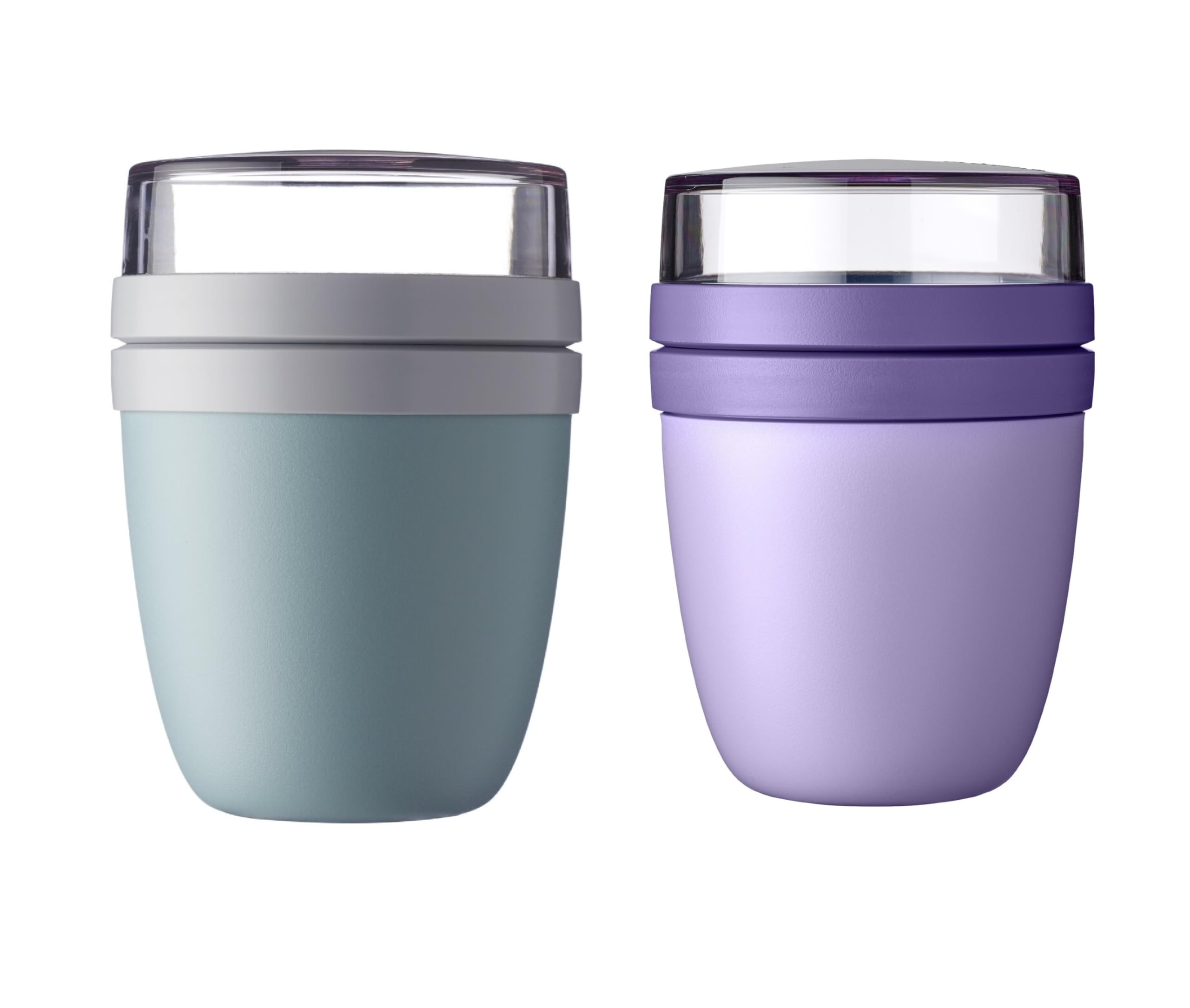 Mepal Ellipse Lunch Pot 500 ml Polypropyleen (PP), PCTG, Nordic Green/Pink, 11 x 11 x 15 cm