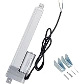 JQDML 8"/200mm Stroke DC 12V Linear Actuator 66lbs/300N Speed 1.77"/sec Electric Actuators IP54 with Mounting Brackets
